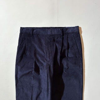 90's～ "deadstock" LANDS' END ２タック コーデュロイ パンツ (NAVY 32×30)