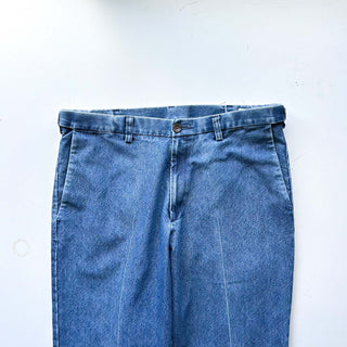 00's HAGGAR "classic fit" センタープレス デニム スラックス