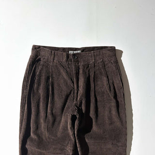 90's～00's Structure ブラウン 2タック コーデュロイ パンツ