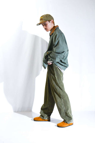 90's DOCKERS オリーブ 2タック コーデュロイ パンツ