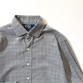 90's～ OLD RALPH LAUREN "REGENT" グレンチェック ワイドカラー L/Sシャツ