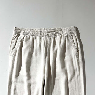 00's OLD NAVY リネン×レーヨン ドローコード イージー パンツ(ベージュ)