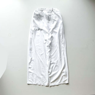 00's CATO リネン×レーヨン ドローコード ワイド イージー パンツ