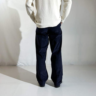 90's～ "deadstock" LANDS' END ２タック コーデュロイ パンツ (NAVY 32×30)