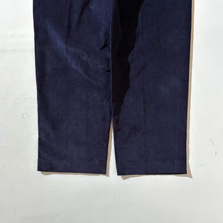 90's～ "deadstock" LANDS' END ２タック コーデュロイ パンツ (NAVY 32×30)