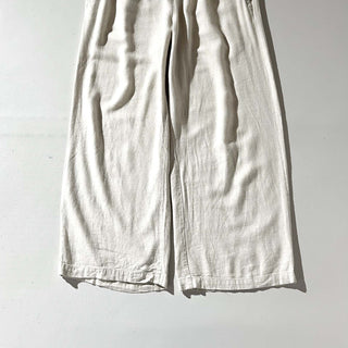 00's OLD NAVY リネン×レーヨン ドローコード イージー パンツ(ベージュ)
