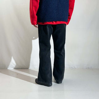 80's～ Wrangler ブラック コーデュロイ ワイド フレア パンツ