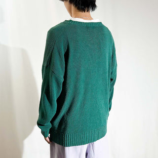 90's Winter Silks シルク Vネック ニット セーター