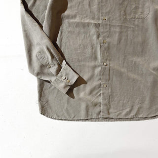 90's～00's レーヨン×ポリエステル チェック "比翼ボタンダウン" L/Sシャツ