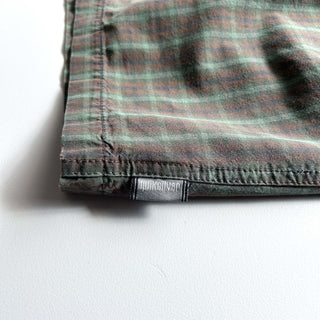 00's Quiksilver ドローコード チェック ワイド ショーツ