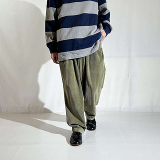 90's DOCKERS オリーブ 2タック コーデュロイ パンツ