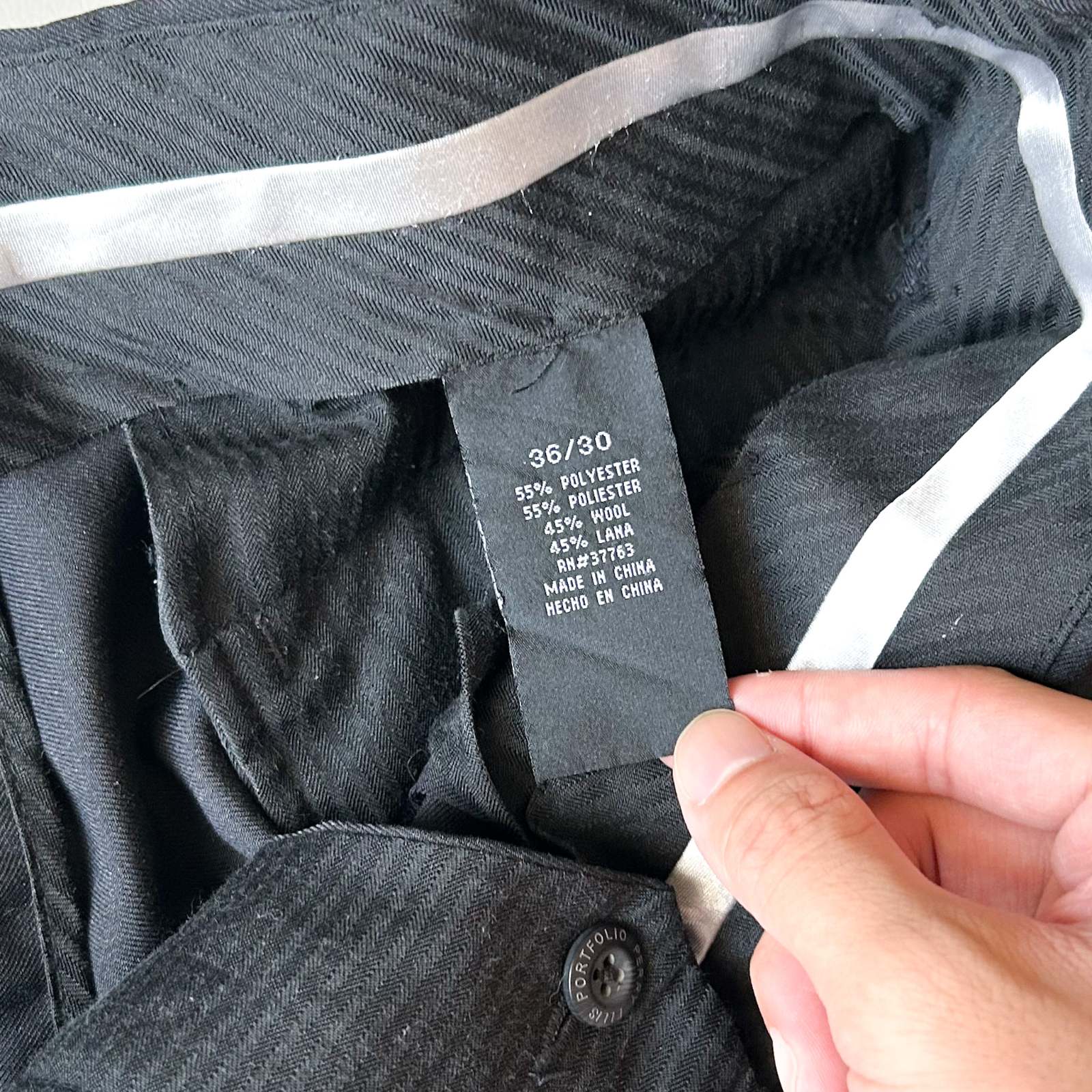 古着–00's PERRY ELLIS PORTFOLIO ブラック 2タック スラックス