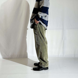 90's DOCKERS オリーブ 2タック コーデュロイ パンツ