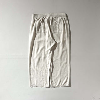 00's OLD NAVY リネン×レーヨン ドローコード イージー パンツ(ベージュ)