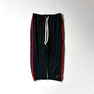 00's "made in USA" NIKE ブラック×レッド ドローコード ワイド トラック パンツ