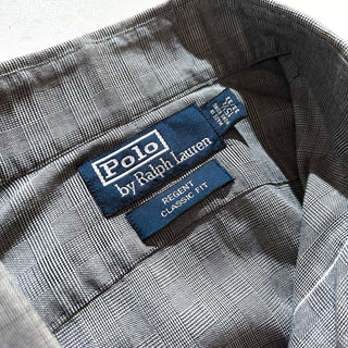 90's～ OLD RALPH LAUREN "REGENT" グレンチェック ワイドカラー L/Sシャツ