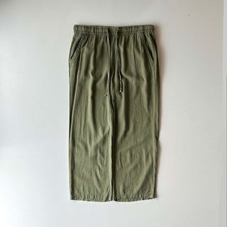 00's OLD NAVY リネン×レーヨン ワイド イージー パンツ (オリーブ)