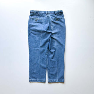 00's HAGGAR "classic fit" センタープレス デニム スラックス