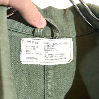 80's U.S.ARMY コットンサテン ユーティリティ オールインワン (LARGE)