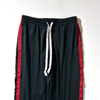 00's "made in USA" NIKE ブラック×レッド ドローコード ワイド トラック パンツ