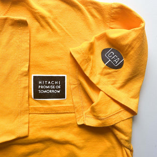 ～00's "made in USA" Russell "HITACHI PROMISE OF TOMORROW" 企業 ワンポイント Tシャツ