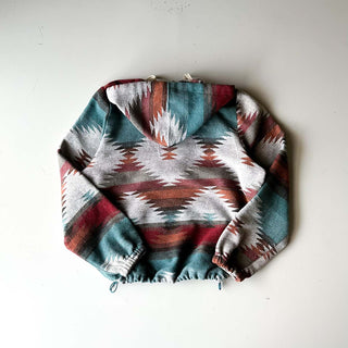 00's ネイティブ ドローコード ハーフジップ ジャガード パーカ