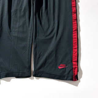 00's "made in USA" NIKE ブラック×レッド ドローコード ワイド トラック パンツ