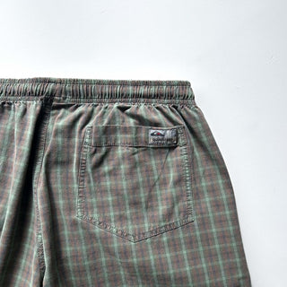 00's Quiksilver ドローコード チェック ワイド ショーツ
