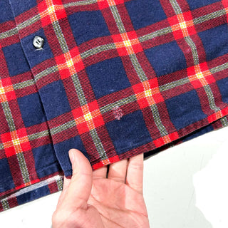 90's Dickies レッド×ネイビー チェック L/Sネルシャツ