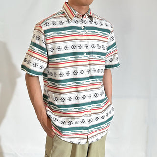 00's CABIN CREEK ネイティブ 総柄 S/Sシャツ