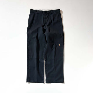 00's Dickies ブラック ダブルニー ワーク パンツ