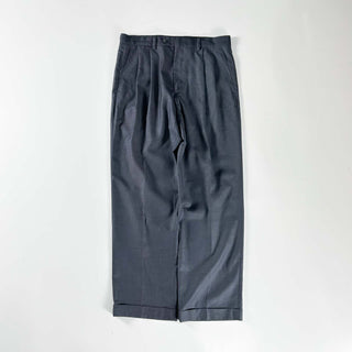 00's LAUREN RALPH LAUREN ポリエステル×レーヨン グレー 2タック スラックス