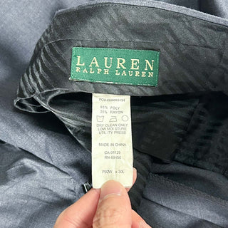 00's LAUREN RALPH LAUREN ポリエステル×レーヨン グレー 2タック スラックス