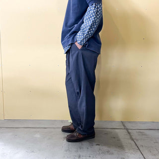 00's LAUREN RALPH LAUREN ポリエステル×レーヨン グレー 2タック スラックス