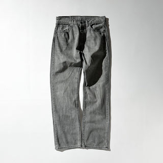 00's LEVI'S 501 "内股シングル" irregular イレギュラー品 ストレート 先染めブラック デニム パンツ