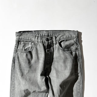 00's LEVI'S 501 "内股シングル" irregular イレギュラー品 ストレート 先染めブラック デニム パンツ