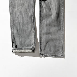00's LEVI'S 501 "内股シングル" irregular イレギュラー品 ストレート 先染めブラック デニム パンツ