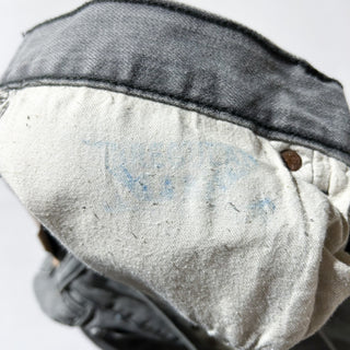 00's LEVI'S 501 "内股シングル" irregular イレギュラー品 ストレート 先染めブラック デニム パンツ