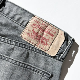 00's LEVI'S 501 "内股シングル" irregular イレギュラー品 ストレート 先染めブラック デニム パンツ