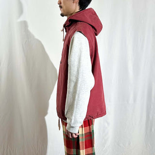 00's OLD NAVY カットオフ フーデッド コットン アノラック ベスト