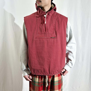 00's OLD NAVY カットオフ フーデッド コットン アノラック ベスト