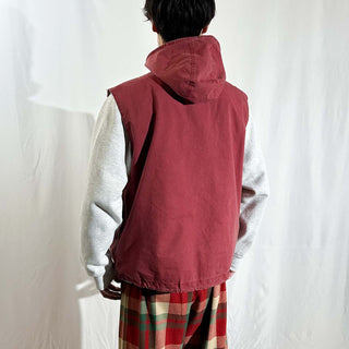 00's OLD NAVY カットオフ フーデッド コットン アノラック ベスト