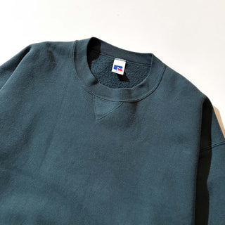 90's "made in USA" Russell ダークグリーン 無地 スウェット シャツ