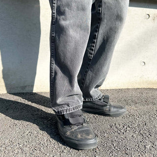 00's RUSTLER ストレート "フェード グレー" ブラック デニム パンツ(34×30)