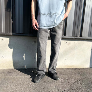00's RUSTLER ストレート "フェード グレー" ブラック デニム パンツ(34×30)