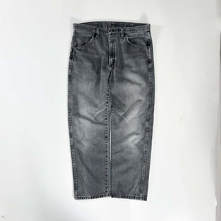 00's RUSTLER ストレート "フェード グレー" ブラック デニム パンツ(34×30)