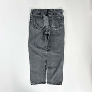 00's RUSTLER ストレート "フェード グレー" ブラック デニム パンツ(34×30)