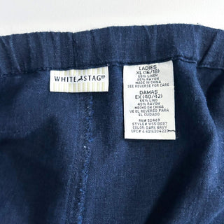 00's WHITE STAG リネン×レーヨン ドローコード ワイド パンツ