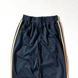 00's adidas ブラック×オレンジ ドローコード トラック パンツ