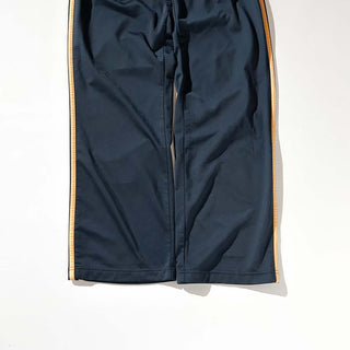 00's adidas ブラック×オレンジ ドローコード トラック パンツ